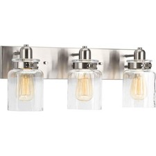 Progress Lighting Calhoun 21" 3-Light Brushed Nickel Bathroom Vanity Light