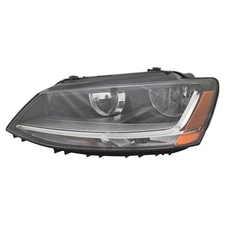 LH Left Driver Headlamp light Sedan fits 2015 2018 Volkswagen Jetta, W/ DRL
