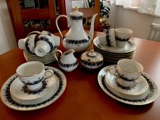 Hutschenreuther Tirschenreuth Kaffeeservice 8 Per. Kobalt Blau Golddekor Top Zus