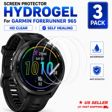 Garmin Forerunner 965 Screen Protector Hydrogel 3 Pack HD Clear Self Healing