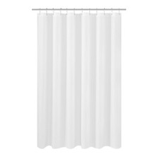 Longer Shower Curtain Liner Fabric 72 x 75 inches, Hotel Quality, Washable,