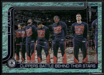 LA Way: Clippers Battle Behind Their Stars 2025-26 Topps Aqua Holo Foil #292