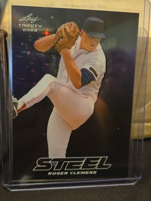 2023 Leaf Trinity Steel Roger Clemens #S-62 Purple Stars & Dots /49 