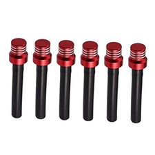 6pcs Universal Gas Fuel Tank Cap Cover Air Vent Hose Tube Tank Breather Red