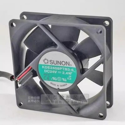 KDE2408PTS3-6 8025 DC24V 2.4W 8CM 2-Wire Inverter Cooling Fan #yi
