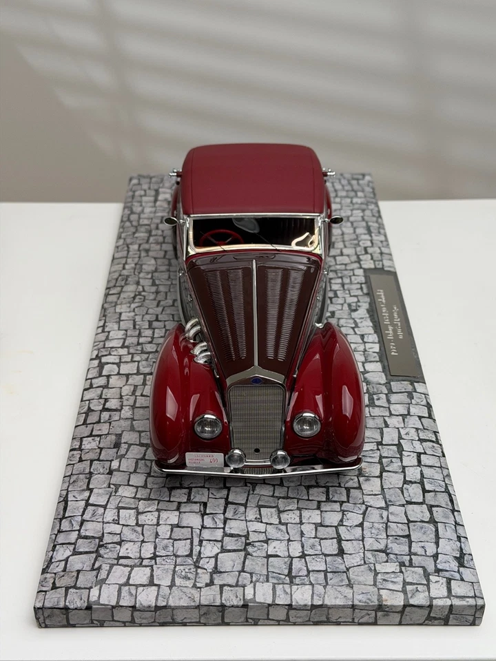 1939 DELAGE D8-120 CABRIOLET (BORDEAUX Red) [MINICHAMPS] 1/18 scale - Image 4 of 4