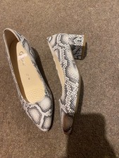 Gabor Delia wide fit snakeskin court shoes size 4 G new