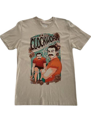 Liix T-Shirt ''Clockwork Moustache Ride'' Men, Herren Shirt, beige