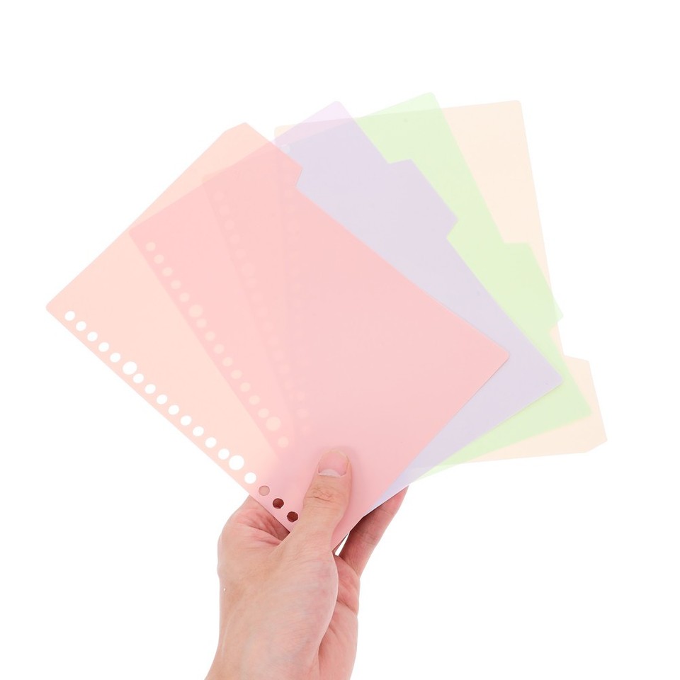 Pink Light Divider 4pcs Pastel Binder Dividers With Tabs Light Pink Binder Multi Pocket ...
