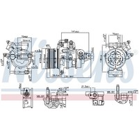 Nissens Klimakompressor 10SRE13C Passend FüR Ford Ecosport Fiesta Ka+ Puma