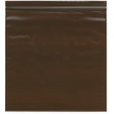 Plymor 8" x 8", 3 Mil Amber UV Zipper Reclosable Plastic Bags