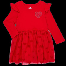 Heart Mesh Red Tutu Dress BABY And TODDLER GIRLS CHOOSE SIZE NEW