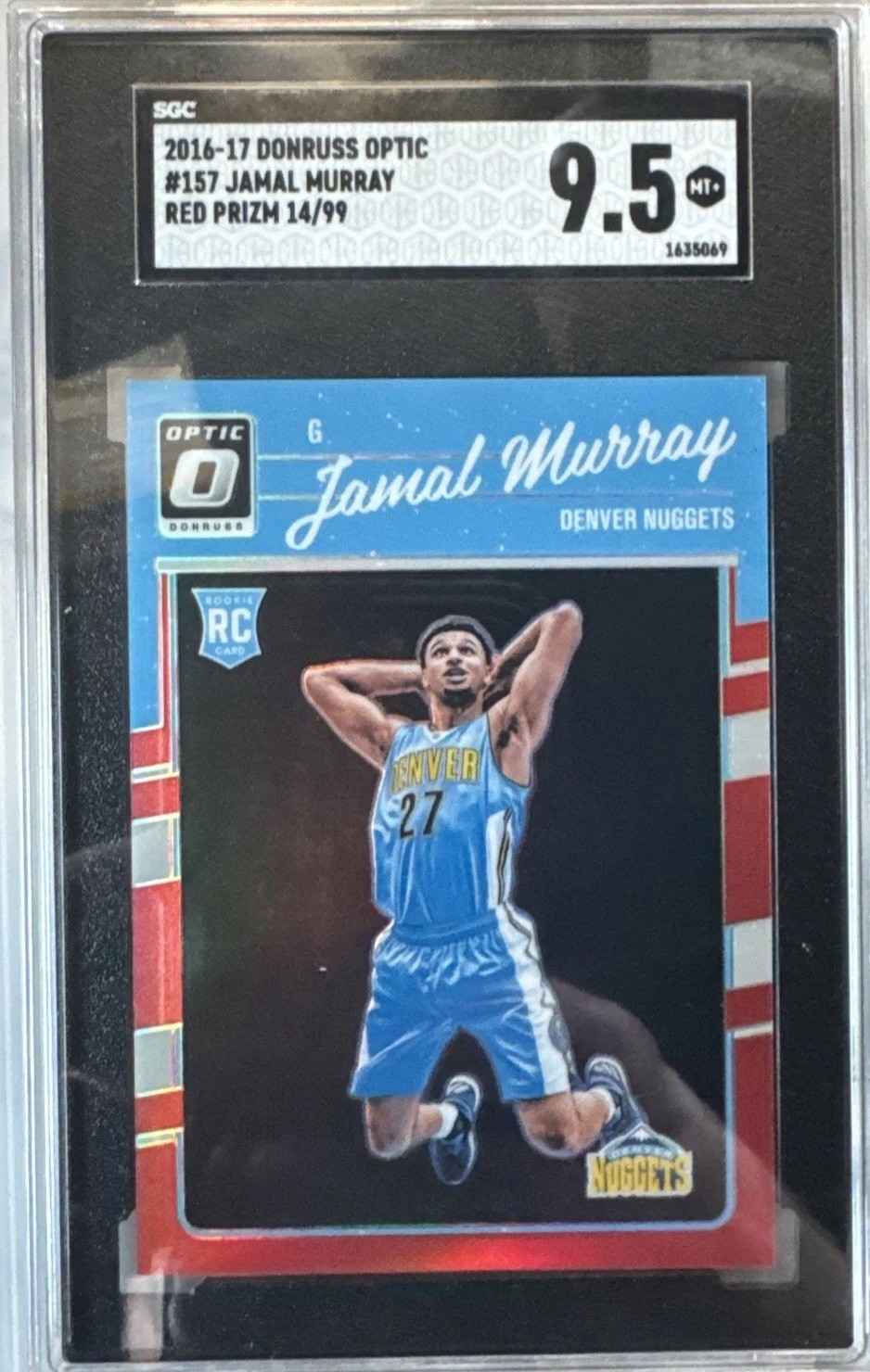 2016-17 Panini Donruss Optic - Jamal Murray #157 Rookie Red Prizm /99 Nuggets SP