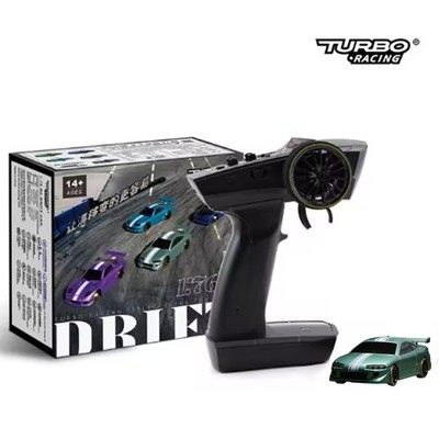 Turbo Racing C62 1/76 RC Drift Car 2WD On Road RTR Metallic Green w/Radio