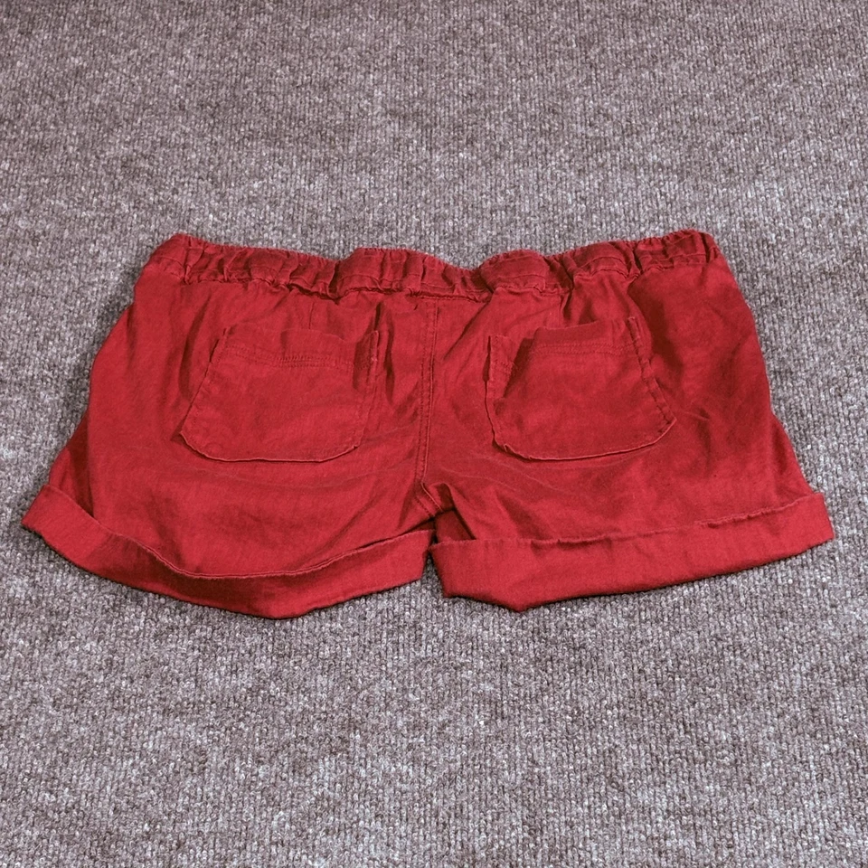 Pantalones Cortos A Pea In The Pod Para Mujer Medianos Maternidad Mezcla de Lino Cordón Informal Foto 2 de 4