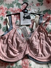 Marks And Spencer M&S 3 Pack Bra 44C Brand-New Full Cup Minimiser Blue/Pink