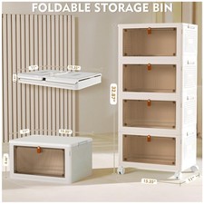 Portable Stackable Storage Containers - 4 Tie...