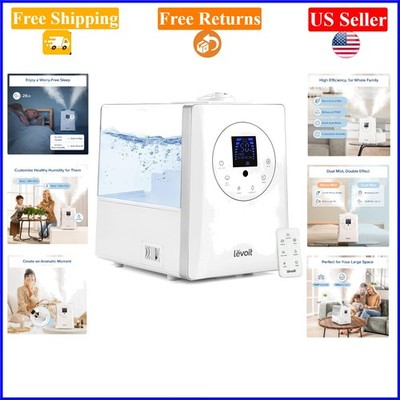 6L Ultrasonic Hybrid Humidifier for Bedroom & Large Rooms, Essential Oil Diff...
