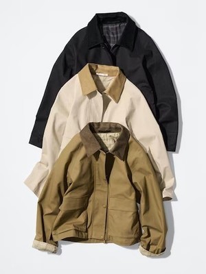 UNIQLO Utility Short Jacket S-3XL Black Beige Khaki Oversized Women 483807 NWT