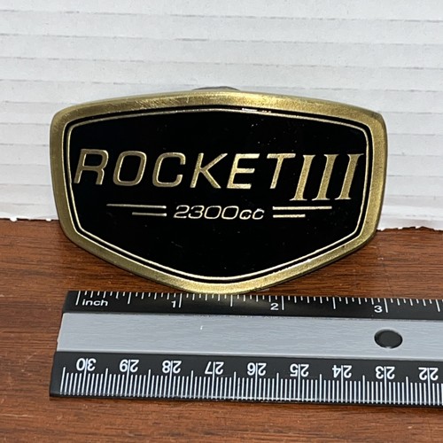 RARE - Triumph Rocket III 2300cc Motorcycle Belt Buckle - Good Used Shape