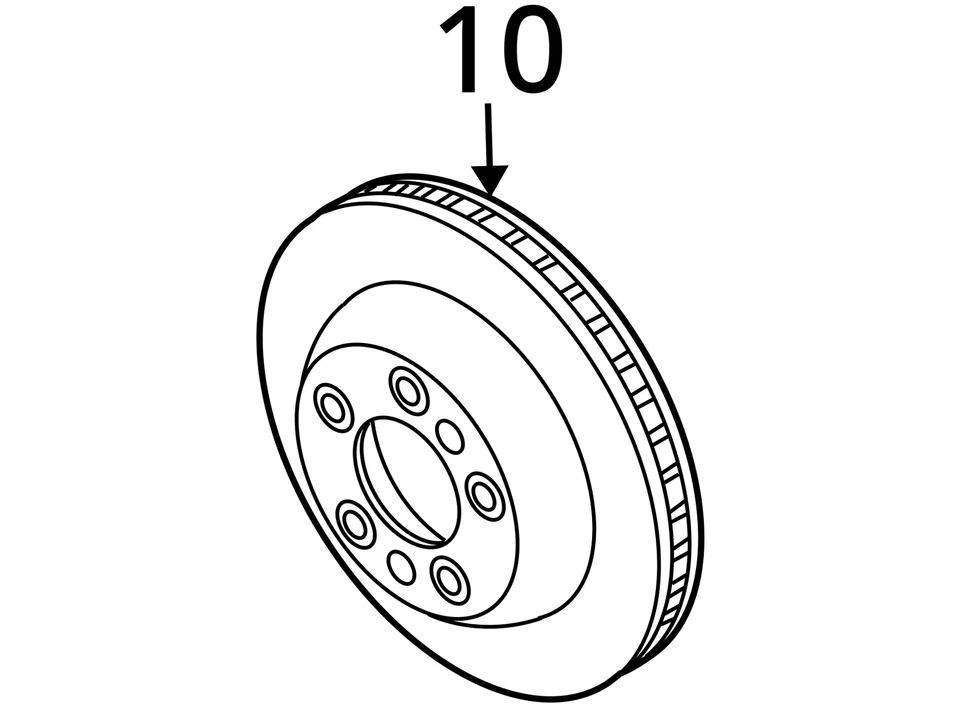 Rotor de freno de disco original Volkswagen 7L8615301 para Touareg 1 y 2 2004 a 2010 Foto 4 de 4