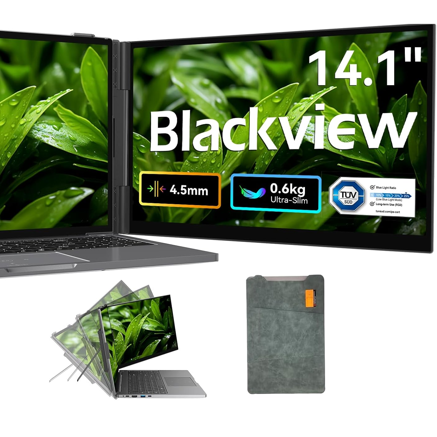 Blackview Laptop Monitor 14"" FHD 1080P Screen Extension for Windows Chrome New