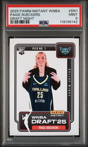 2025 Panini Instant WNBA Paige Bueckers Rookie #DN1 Draft Night PSA 9