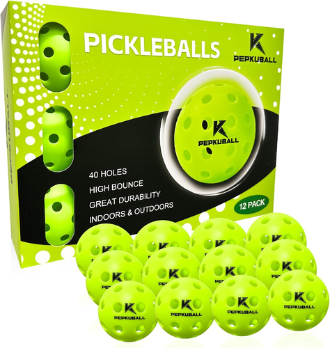 26 Hole Indoor 40 Outdoor Pickleball Balls 4 8 12 Pack Compatible with All Pickl - Picture 8 of 12