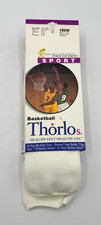 NEW OLD STOCK Vintage 1997 Thorlos Sport Basketball White Crew Socks