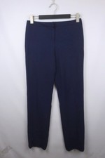 ESCADA Women  s Navy Blue Stretch Wool TOVAH Straight Leg Pants Size 36