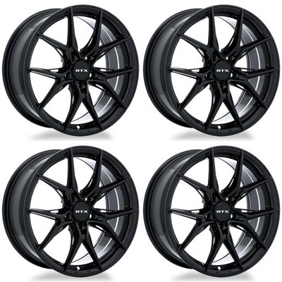 Set of 4 18'' Gloss Black Alloy Wheels Rims for Dodge 5x114.3 RI3V Flow Formed Re
