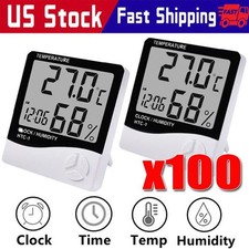 Thermometer Indoor Digital LCD Hygrometer Temperature Humidity Meter Alarm Clock