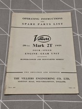 Villiers Mark 2T 250cc Twin Engine Gear Unit Manual 1957 Original