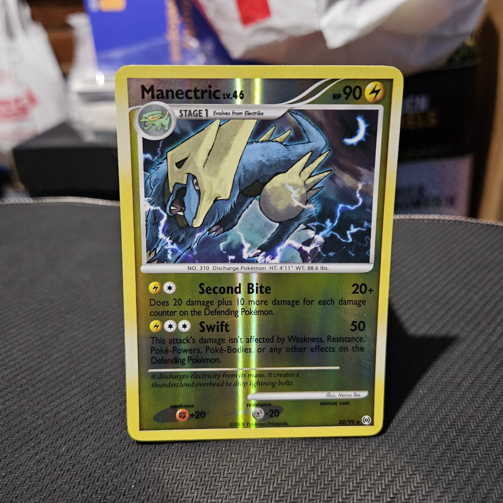 Manectric Pokemon TCG Arceus Reverse Holo Rare Card #22/99