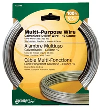 Hillman 122339 Heavy Duty Solid Galvanized Steel Wire 100 ft.