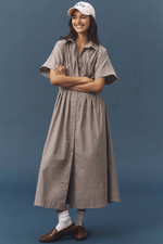 New Anthropologie The Tobie Studded Shirt Dress by Exquise sz L