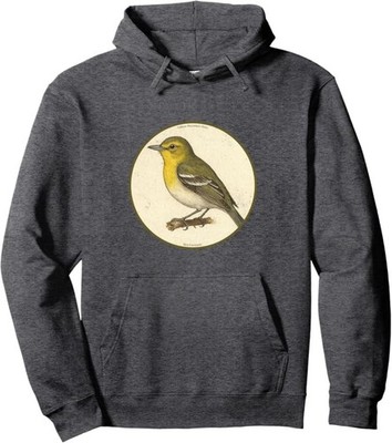 Retro Yellow-Throated Vireo Pullover Hoodie *10 Colors* NEW by Bird Fantastic