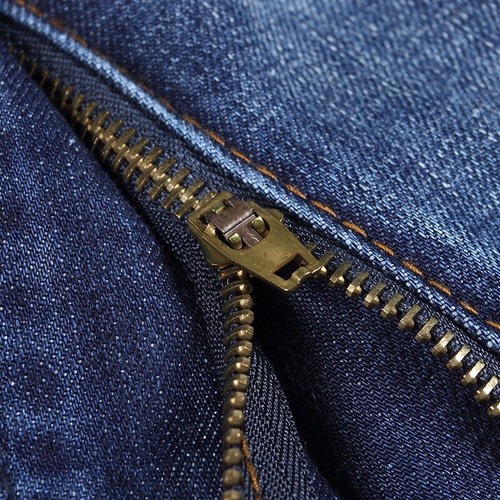Jeans uomo tinta unita classici relaxed fit pantaloni cargo grandi alti larghi robusti - Foto 9 di 17