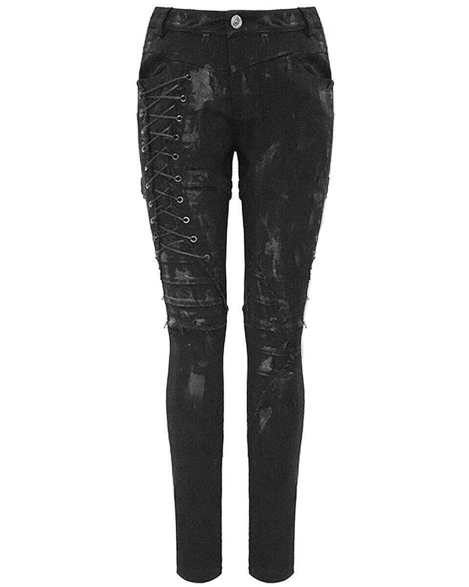 Devil Fashion Womens Goth Punk Skinny Jeans Pants Black Devil Fashion Womens Goth Punk Skinny Jeans Pants Black