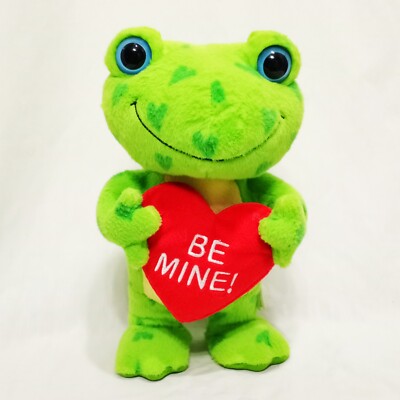 Hallmark Frog Plush Be Mine Valentine 11'' Stuffed  Animated Singing Dancing Hops