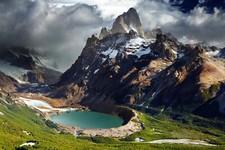 Landscape lake mountains Custom Gaming Mat Desk