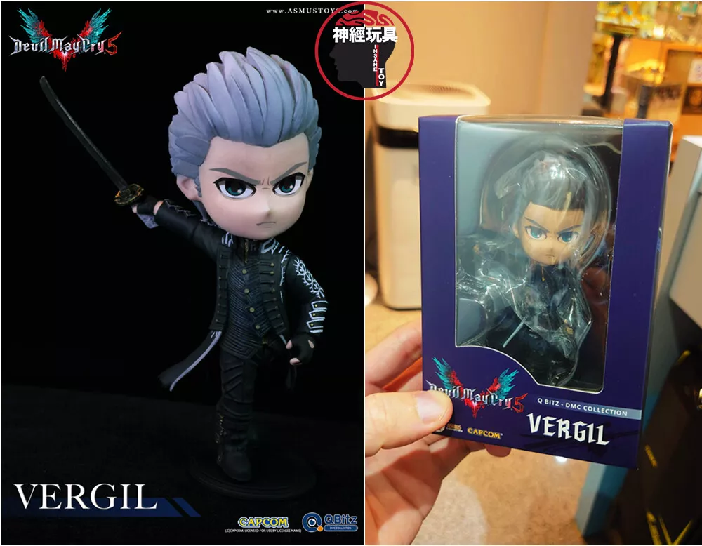 Original asmus brinquedos qb007 8 9 10 dante vergil nero v o misterioso um  q versão 4 Polegada figura de ação brinquedo modelo 10cm presente