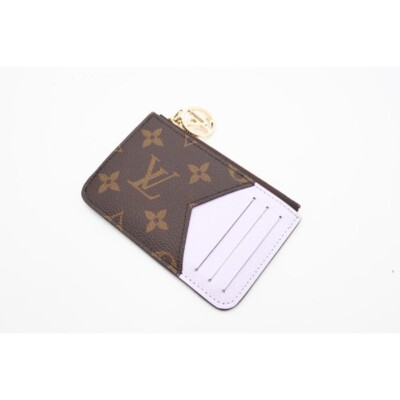 LOUIS VUITTON Monogram Porte Cartes Romy Coin Card Pass Case Lilac