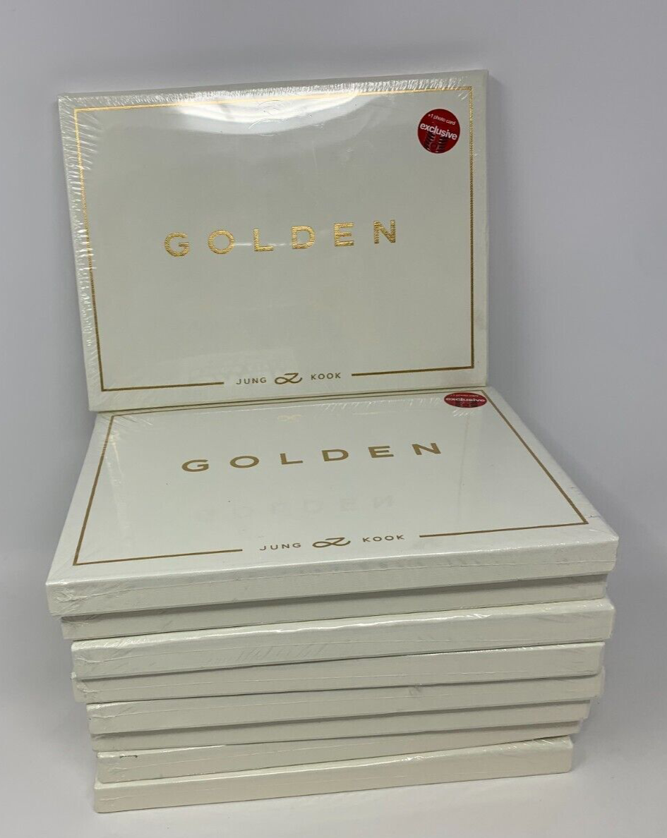 Lot of 9 BTS Jungkook Golden White Solid Target Exclusive Photocard NEW SEALED