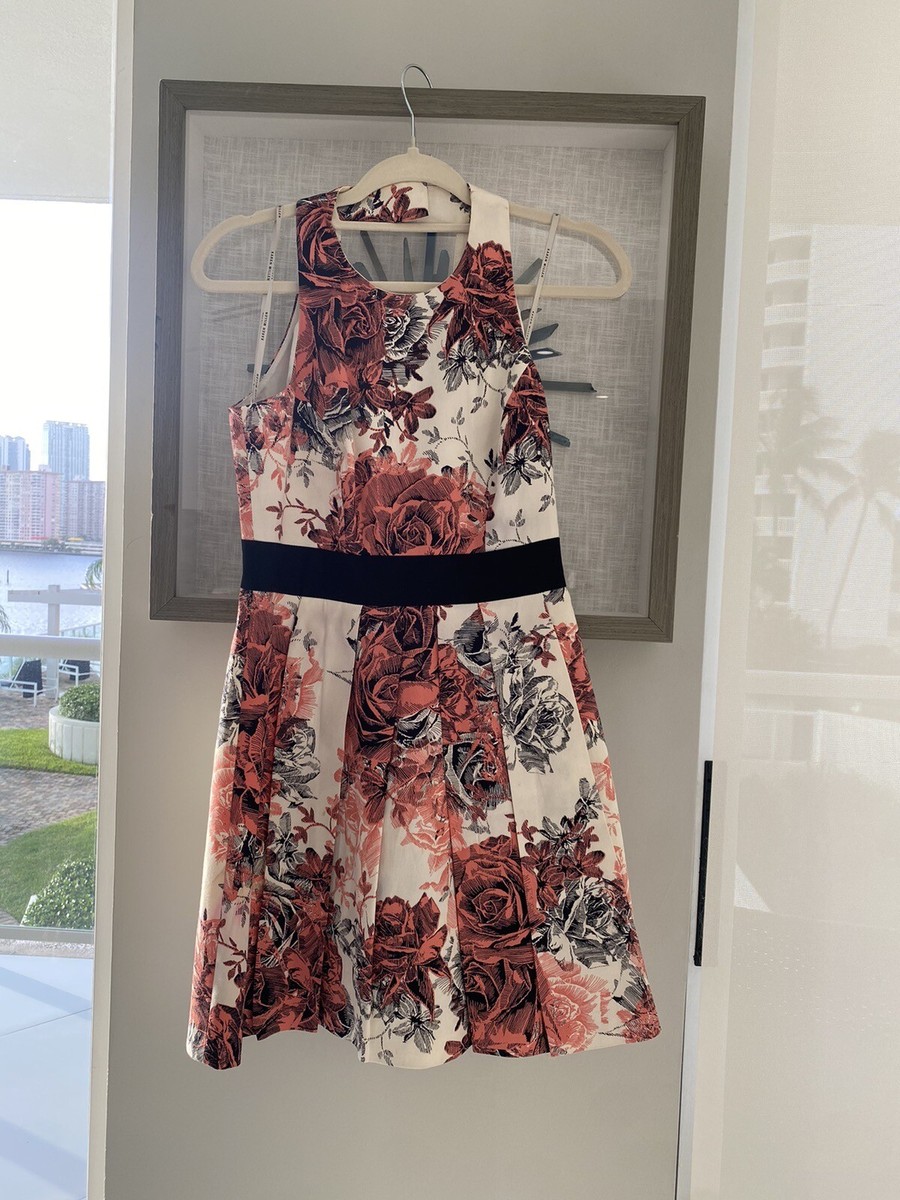 karen millen black dress with red flowers Womens Dresses Long Sleeve Karen Millen Dresses Nordstrom Puff Sleeves Floral Print Black Maxi Dress With