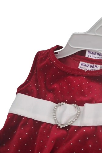 Brand New! 18 month Girls Blueberi Boulevard Red Long Sleeve Holiday Dress! - Picture 7 of 7