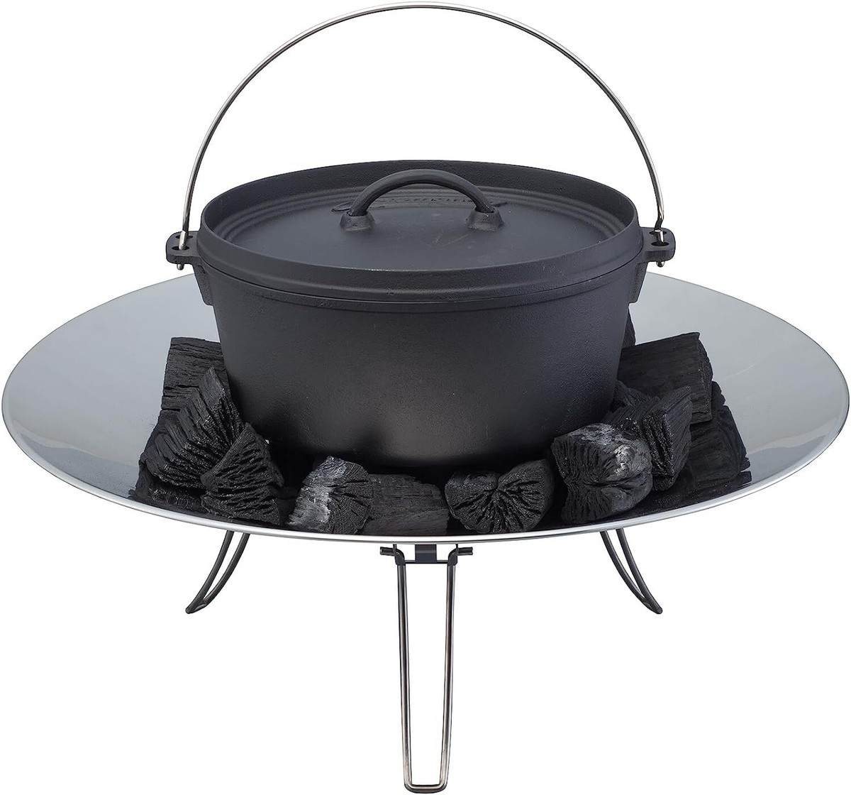 バーベキュー・調理用品 Coleman FIRE DISK MAX COLEMAN Fire Disc Max Stainless Steel BBQ Bonfire Stand