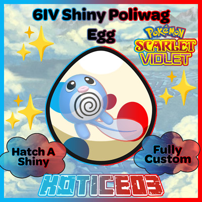 Poliwag   SHINY 6IV EGG   Pokemon Scarlet & Violet   TEAL MASK DLC  