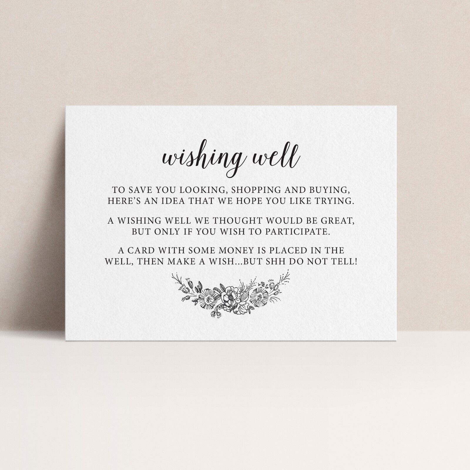 Wedding Wishing Well Cards x 12