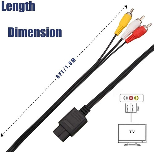 for Nintendo SNES | GameCube | N64 - RCA AV TV Audio Video Cable Lead | FPC - Picture 12 of 13